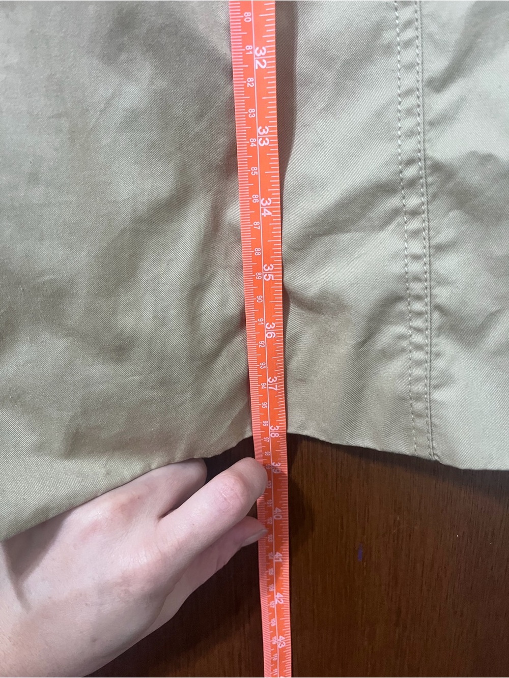 Lands' End Beige Double-Breasted Trench Coat - Picture 5 of 6